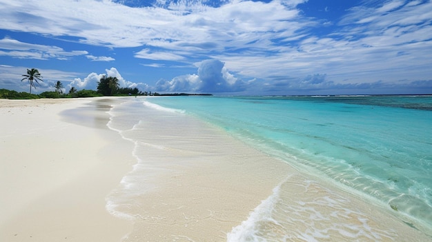 Una spiaggia di sabbia bianca