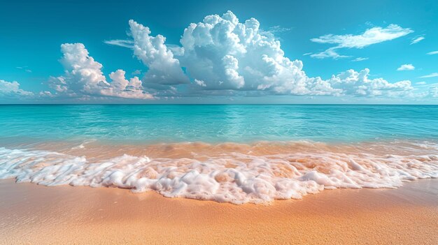 una spiaggia di sabbia con l'oceano