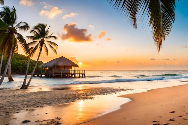 Una spiaggia presso o nelle vicinanze del resort