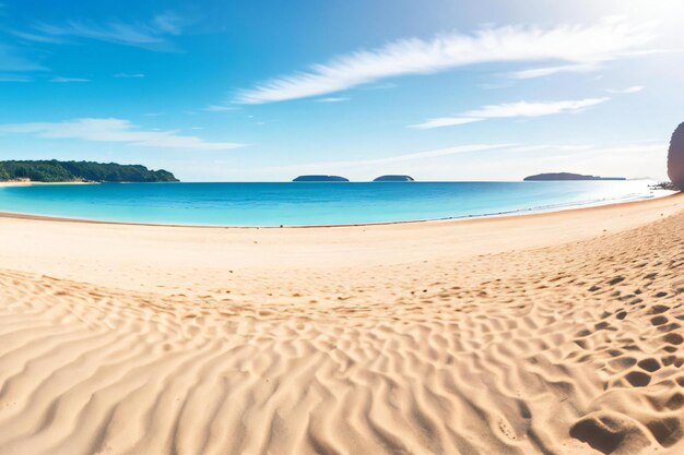 una spiaggia sabbiosa mare spiaggia immagine generata ai