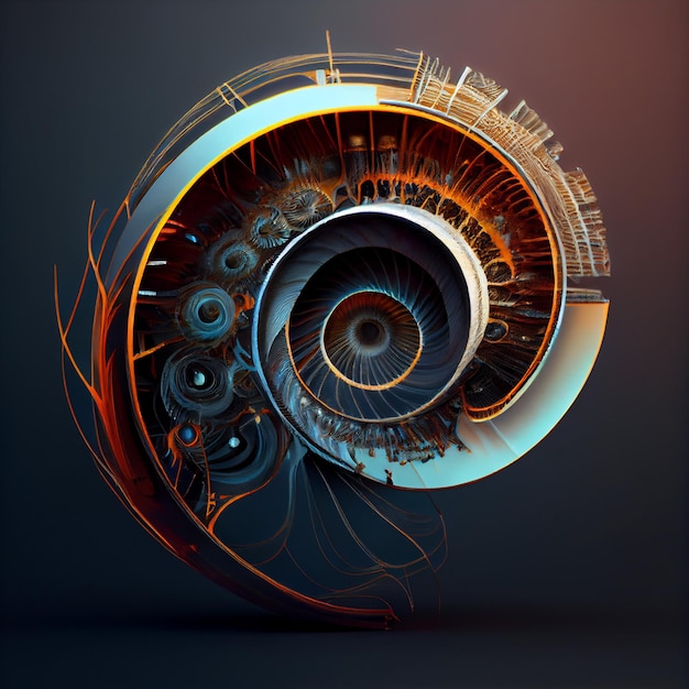 Una spirale con un disegno a spirale che dice "la parola" su di essa "