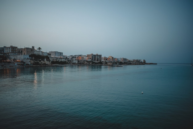 Una splendida vista su otranto di sera