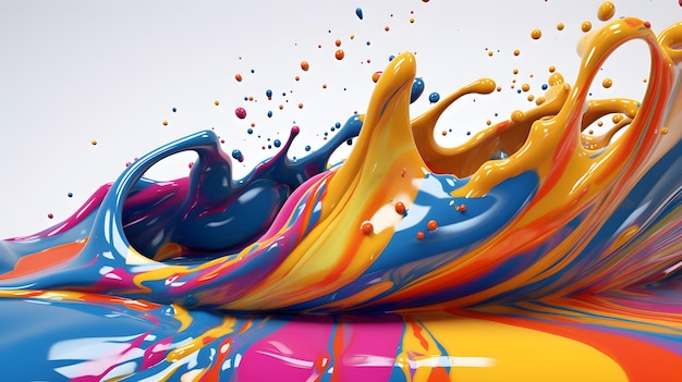 Una spruzzata di liquido colorato