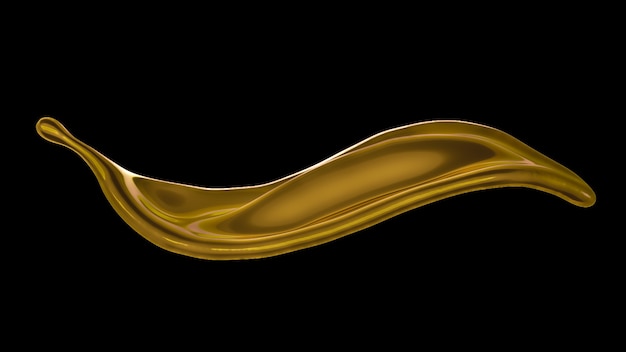 Una spruzzata di liquido denso e dorato