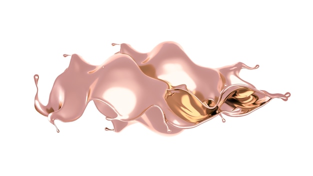 Una spruzzata di liquido denso, oro rosa