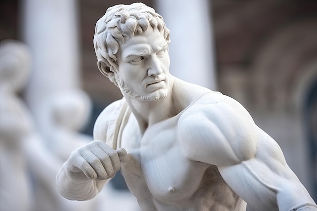 Una statua di un uomo