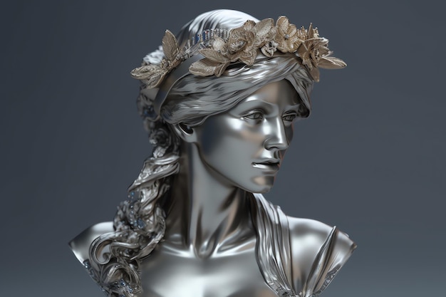 Una statua di una dea greca