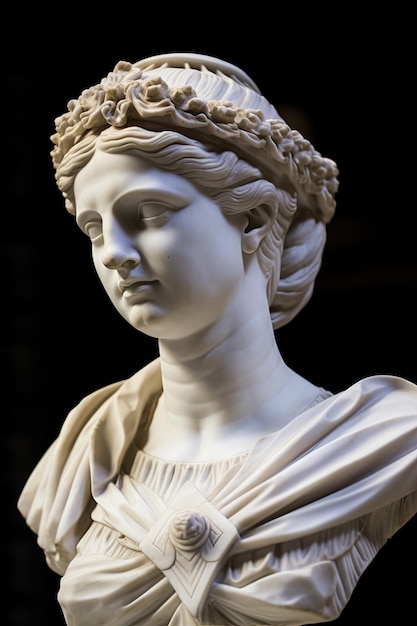 Una statua di una donna