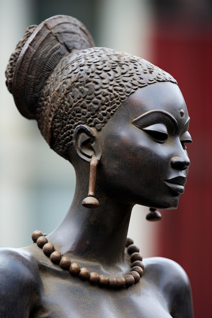 Una statua di una donna