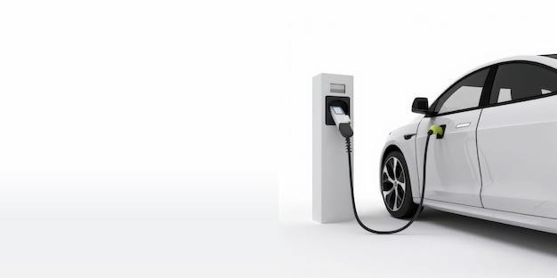 Una stazione di ricarica per veicoli elettrici con la scritta Jaguar sul lato.