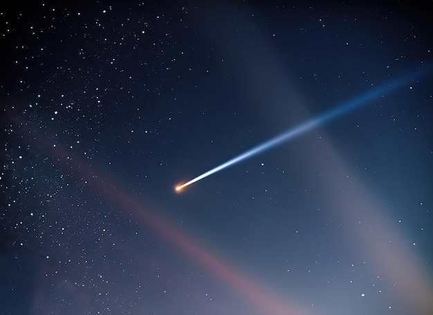 Una stella cadente nel cielo