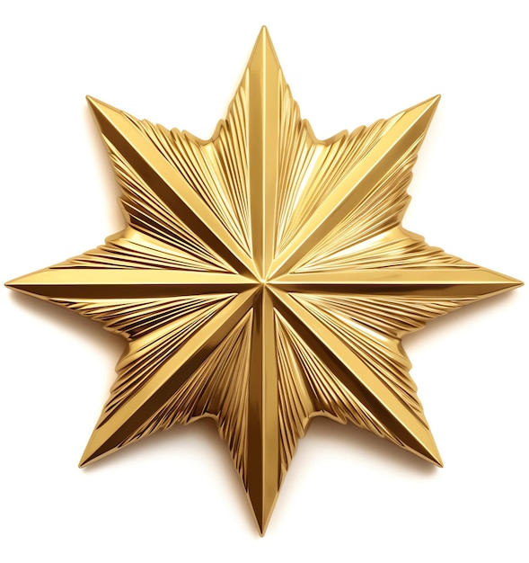 Una stella d'oro con un centro appuntito