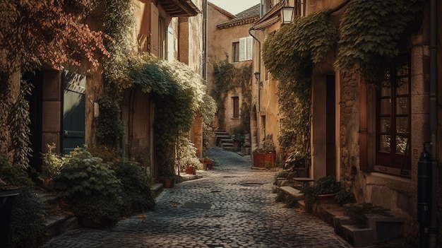 Una strada nel borgo di ponte vecchio