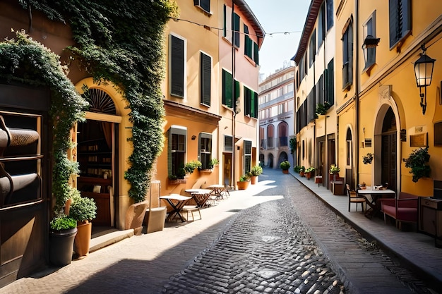 Una strada nel centro storico