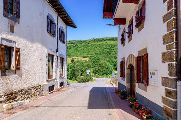 Una strada nel villaggio di colmar