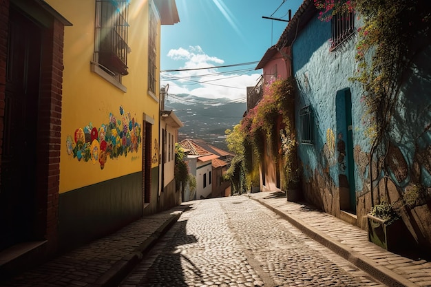 Una strada nella città di guanajuato