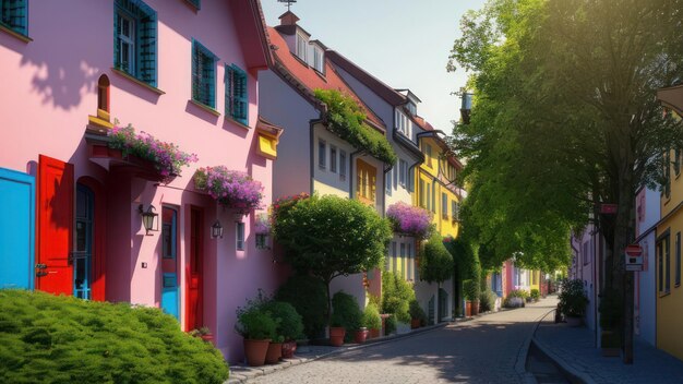 Una strada nella città di Rothenburg