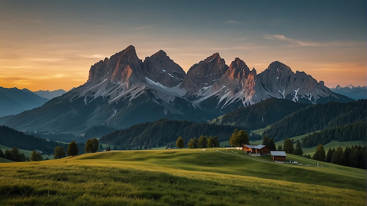 Foto una strada tortuosa attraverso una valle con le montagne in lontananza