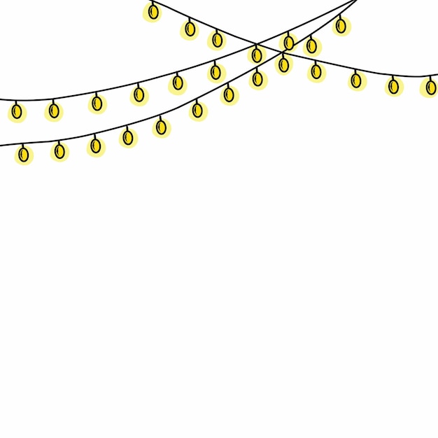 una stringa di luci che dice Natale