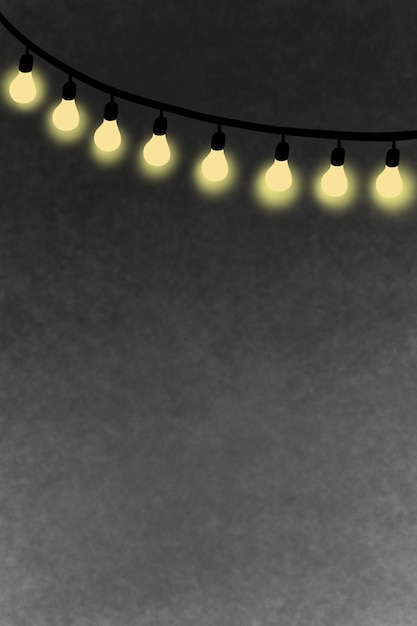 una stringa di luci che sono su una stringa