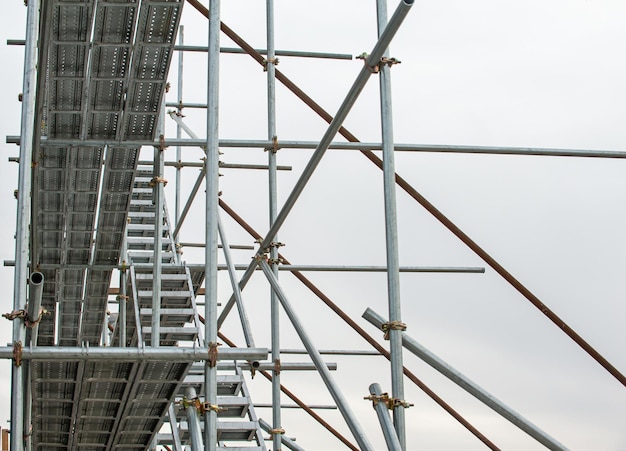 Una struttura di ponteggio in cantiere