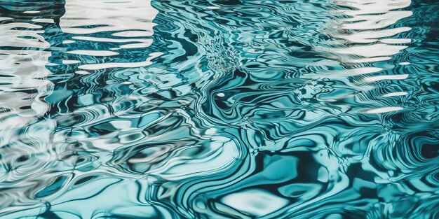 Una superficie d'acqua con un motivo blu e argento.