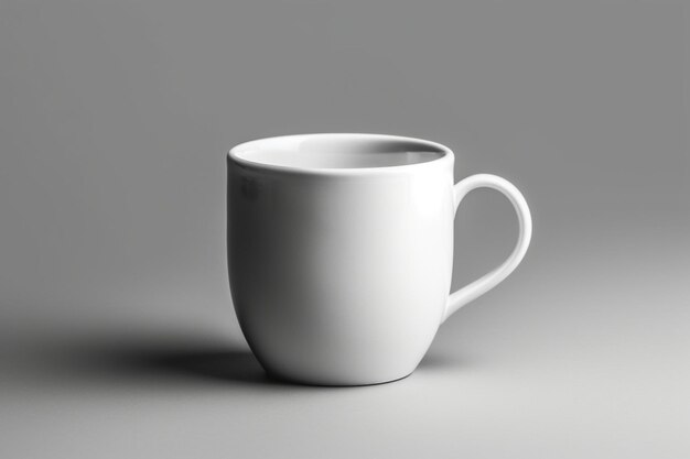 Una tazza bianca con un manico che dice "caffè".