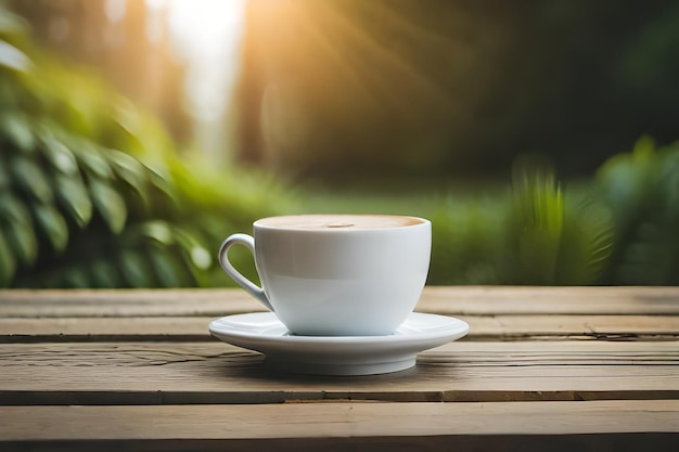 Una tazza di caffè al mattino