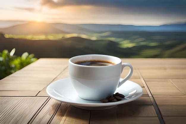 Una tazza di caffè al mattino