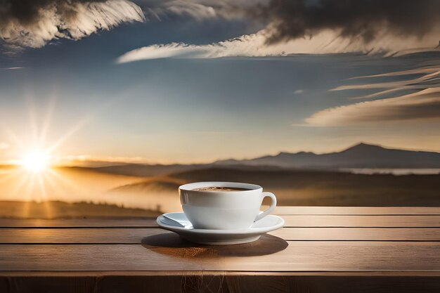 Una tazza di caffè al mattino