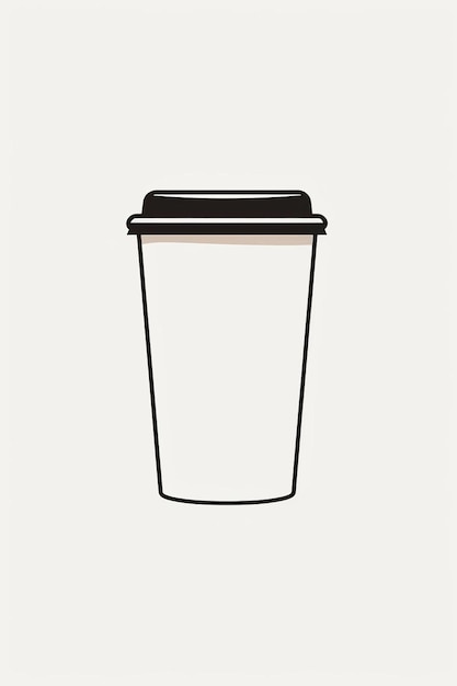 una tazza di caffè bianca e nera con un coperchio nero che dice Starbucks