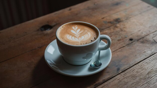 Una tazza di caffè caldo.