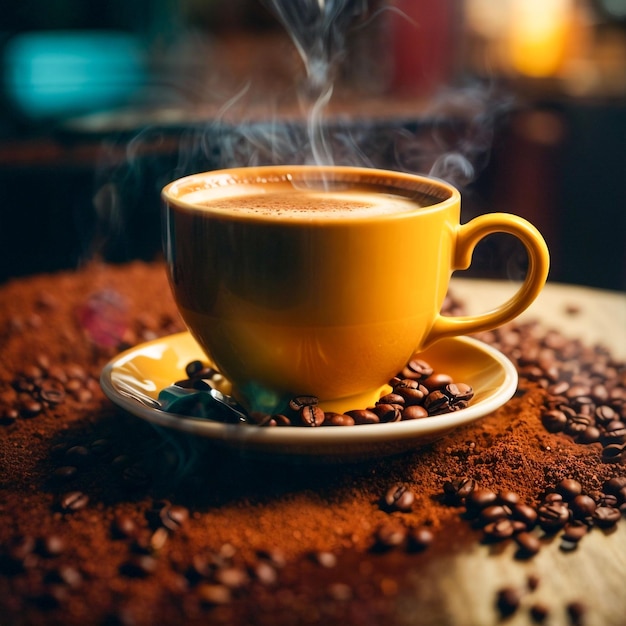Una tazza di caffè cappuccino.