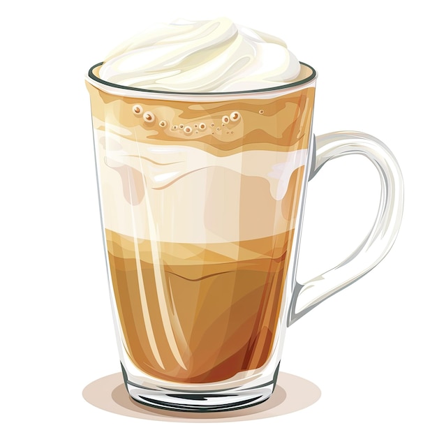 una tazza di caffè con la panna montata sopra