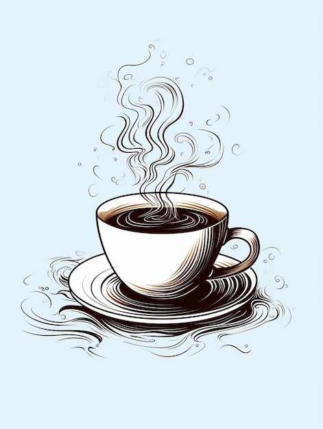 una tazza di caffè con le parole caffè su di essa