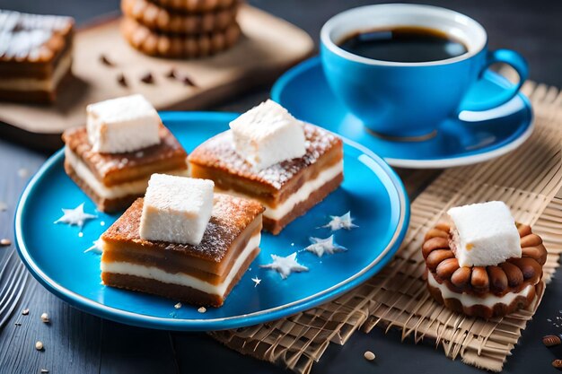 una tazza di caffè con una tazza di caffè e una tazza di caffè.