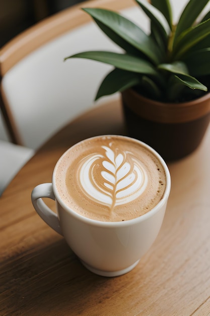 Una tazza di caffè Latte Art