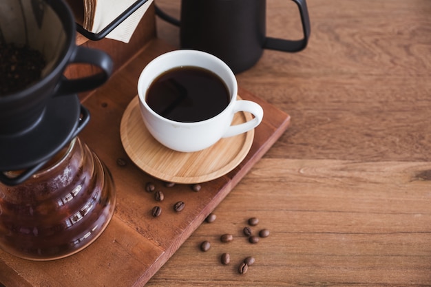 Una tazza di caffè nero