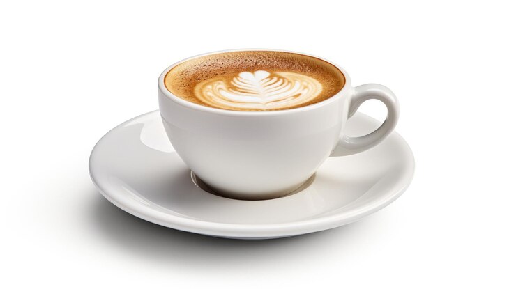 Foto una tazza di cappuccino con sopra un cuore.