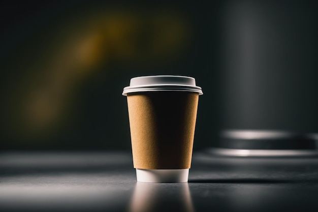 Una tazza di delizioso caffè nero forte da asporto Illustration AI Generative