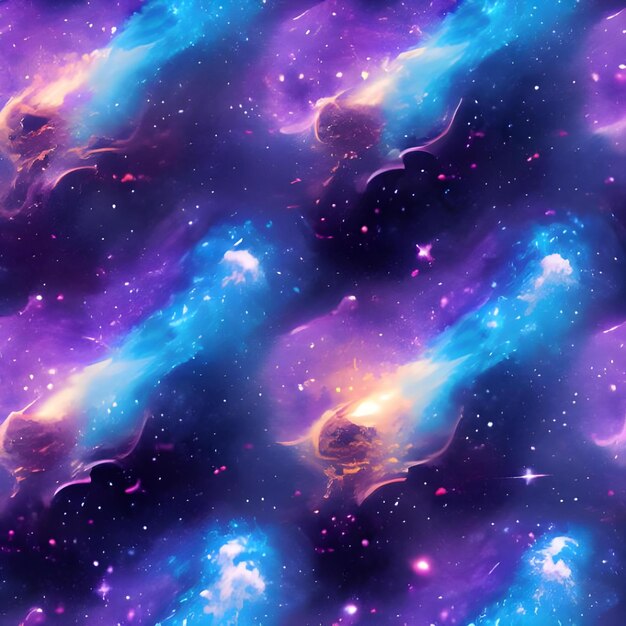 Una texture di galassie blu e viola che sono maestose