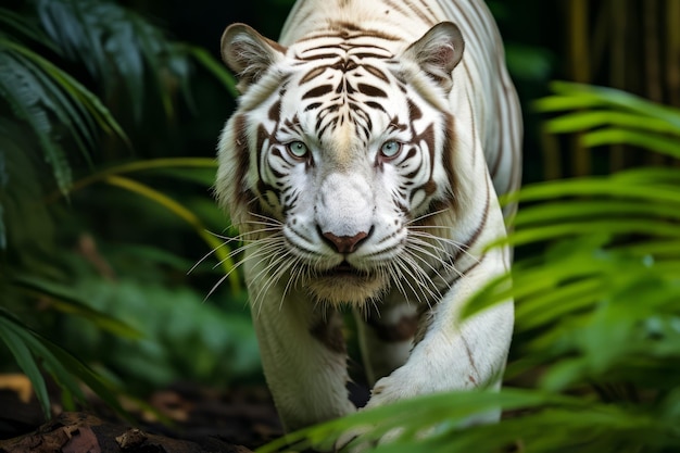 una tigre bianca allo stato brado