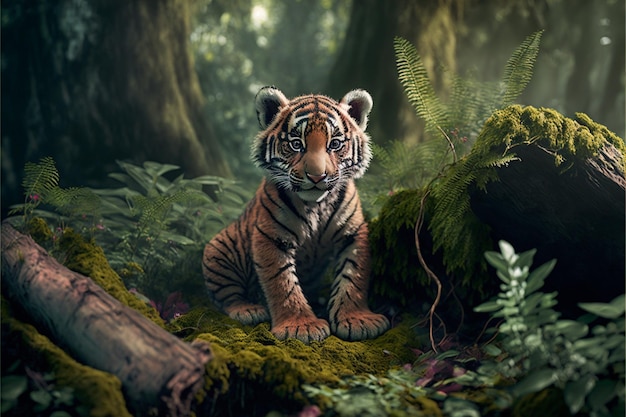 Una tigre nella giungla con il titolo tigre
