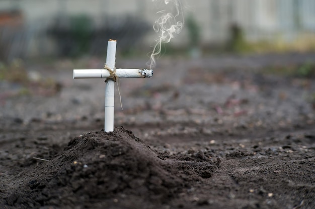 Una tomba di tabacco in un cimitero