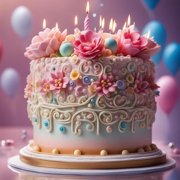 Una torta di compleanno molto bella.