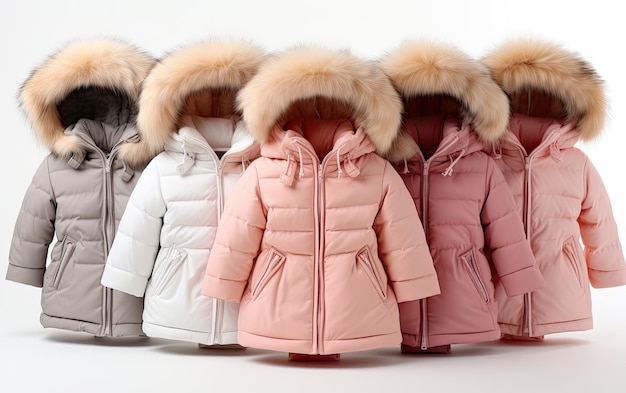 Una varietà di cappotti di pelliccia in una vivace gamma di colori