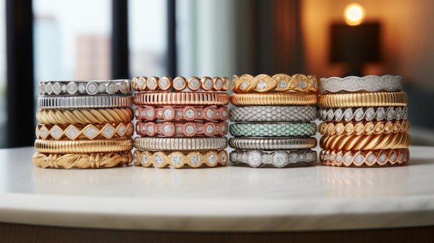 Una varietà di splendidi anelli di gioielli con diamanti e pietre preziose in vendita spazio di copia disponibile