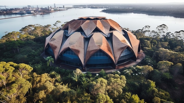 Una veduta aerea dello stadio olimpico di Sydney.