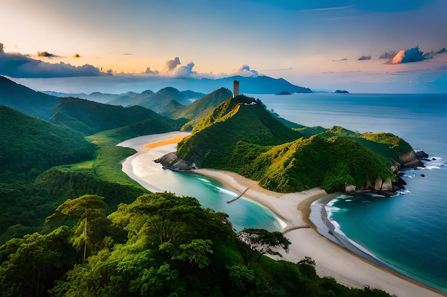 Una veduta dell'isola di lanta nelle filippine