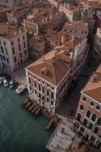 Una veduta della città di venezia dall'alto